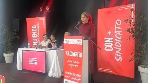 Ariagona González en el Congreso de CCOO