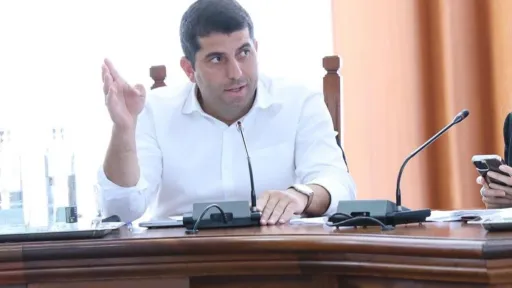 Benjamín Perdomo durante el último pleno